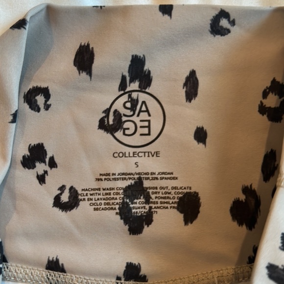 Leopard Taupe Workout Leggings - Picture 2 of 2